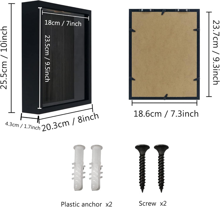 GraduationMall 20x25cm 3D Bilderrahmen für Tickets Shadow Box mit Slot,Rahmen zum Befüllen Speicherb