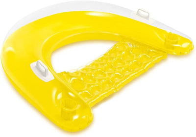 INTEX Sit'n Float aufblasbarer Poolsessel, halbtauchig, aufblasbar transparent/Green/Orange, transpa