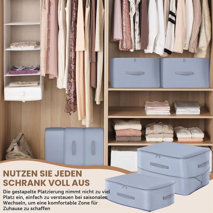 2 Stück Ultra Platzsparender Selbstkomprimierender Organizer, Aufbewahrungstasche für Bettdecken, Gr