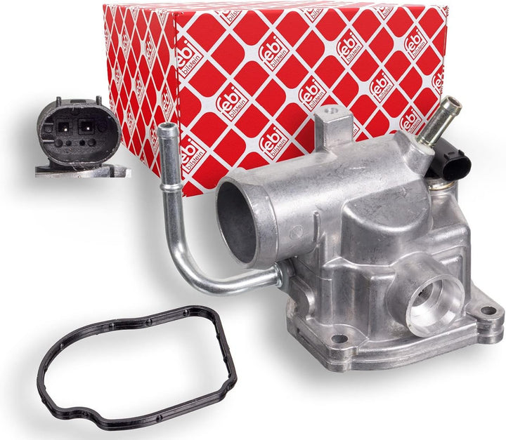 febi bilstein 39270 Thermostatgehäuse mit Gehäuse, Dichtung und Temperaturschalter , 1 Stück
