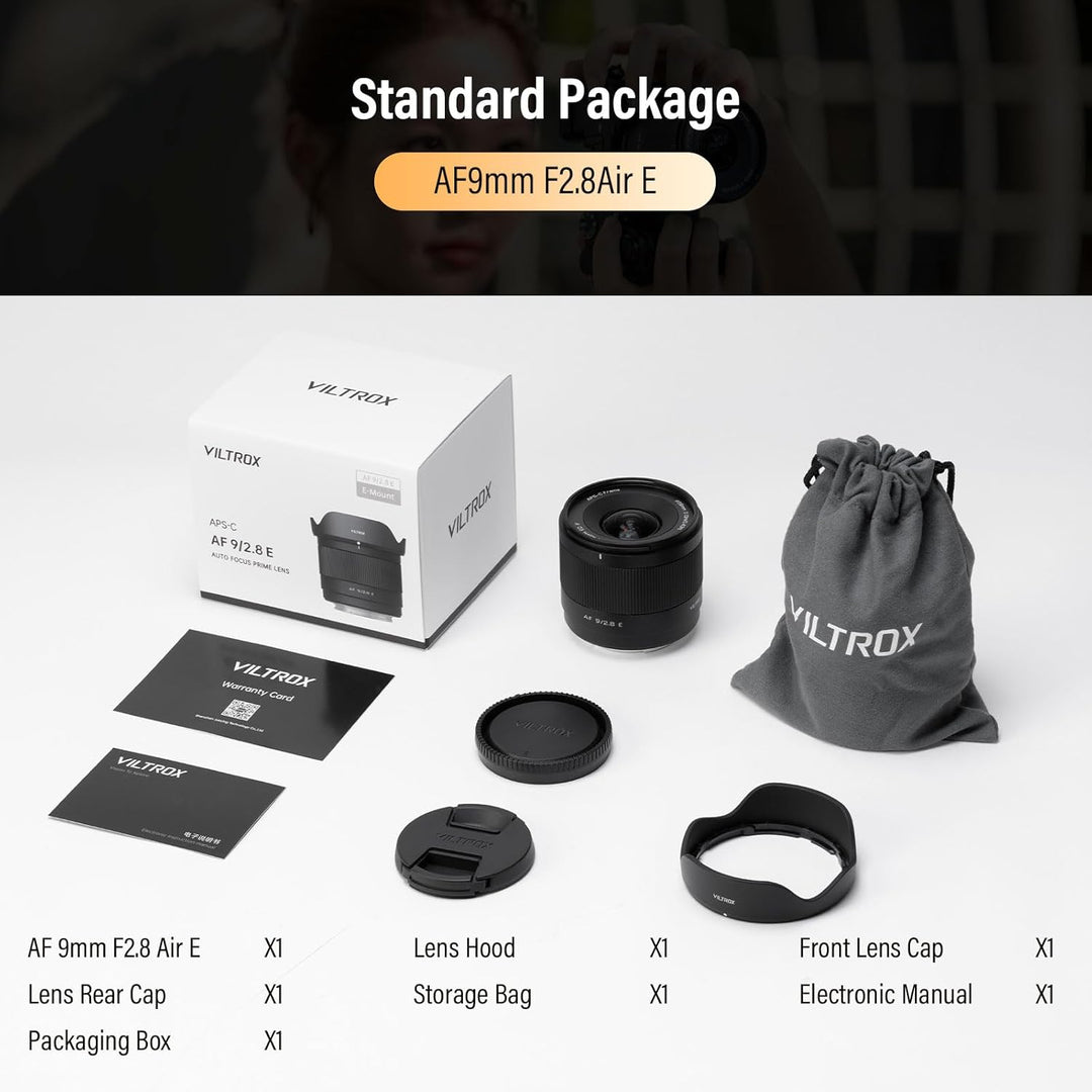 VILTROX 9mm F2.8 Air E Mount Kameraobjektiv Lens für Sony E APS-C Autofokus Ultraweitwinkelobjektiv