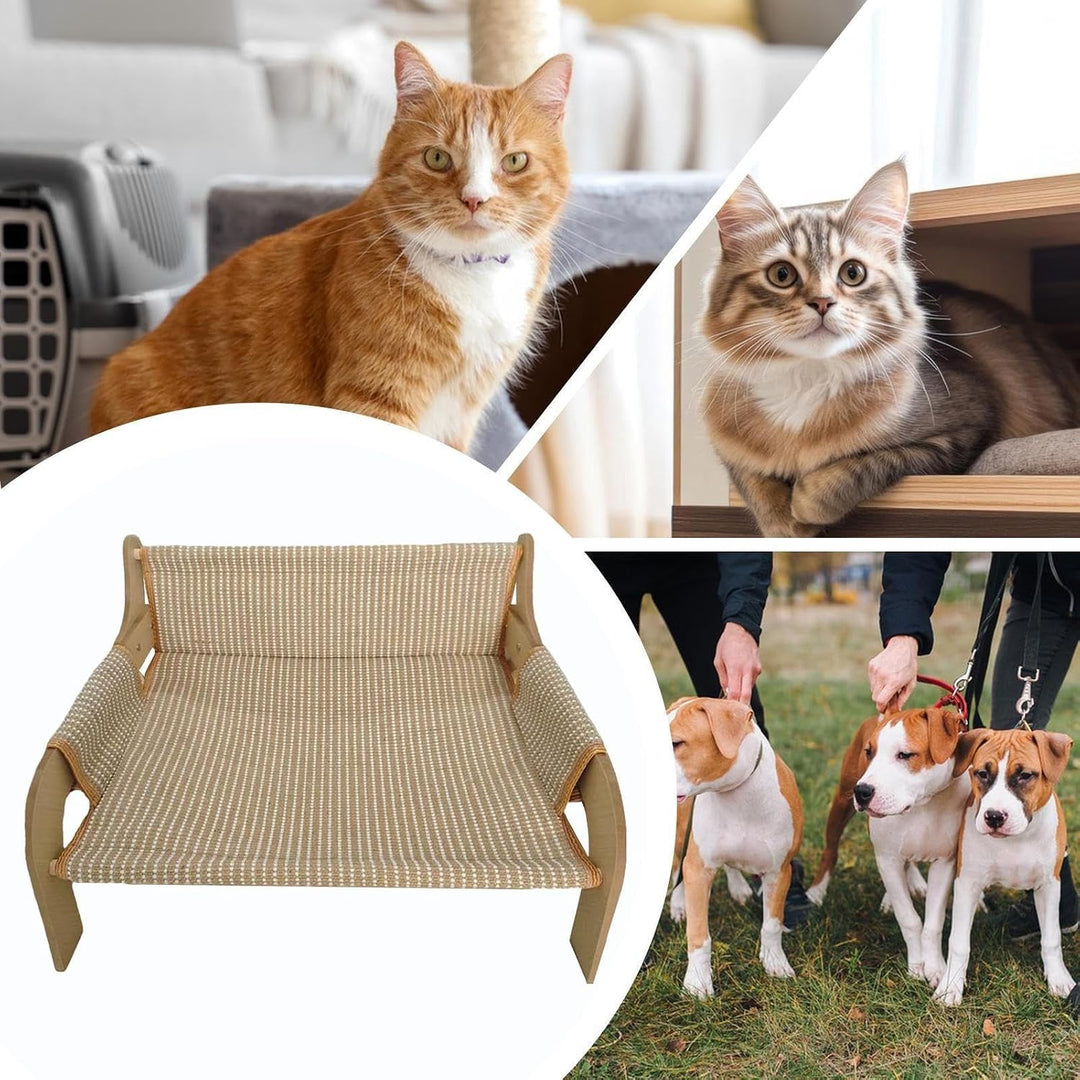Katzenhängematte - Erhöhtes Haustiersofa Katzenliege,Atmungsaktiver Erhöhter Hundesofa Loungesessel