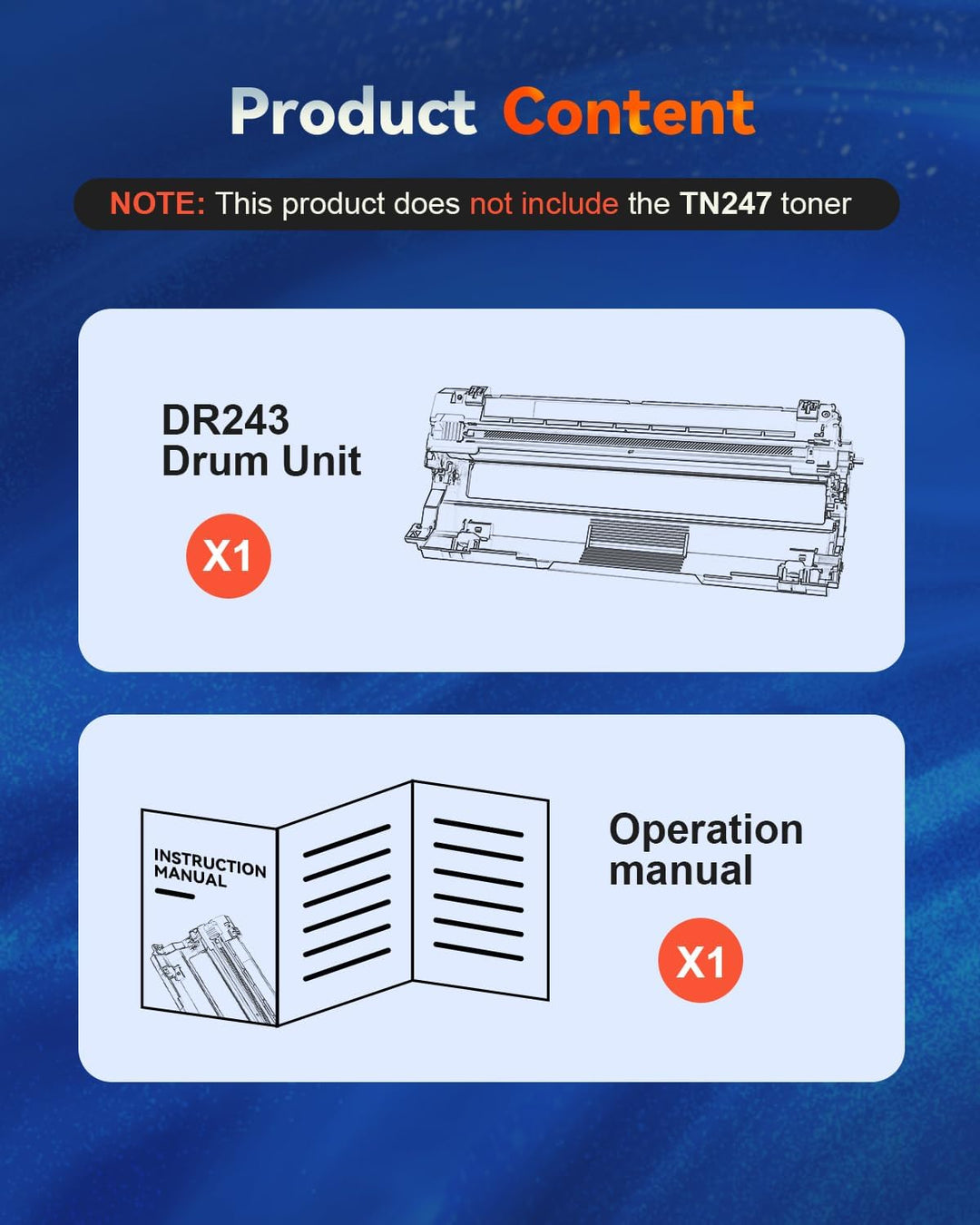 DR243 DR243 Trommeleinhei kompatibel für Brother MFC-L3700Series DCP-L3500Series MFC-L3770CW MFC-L37