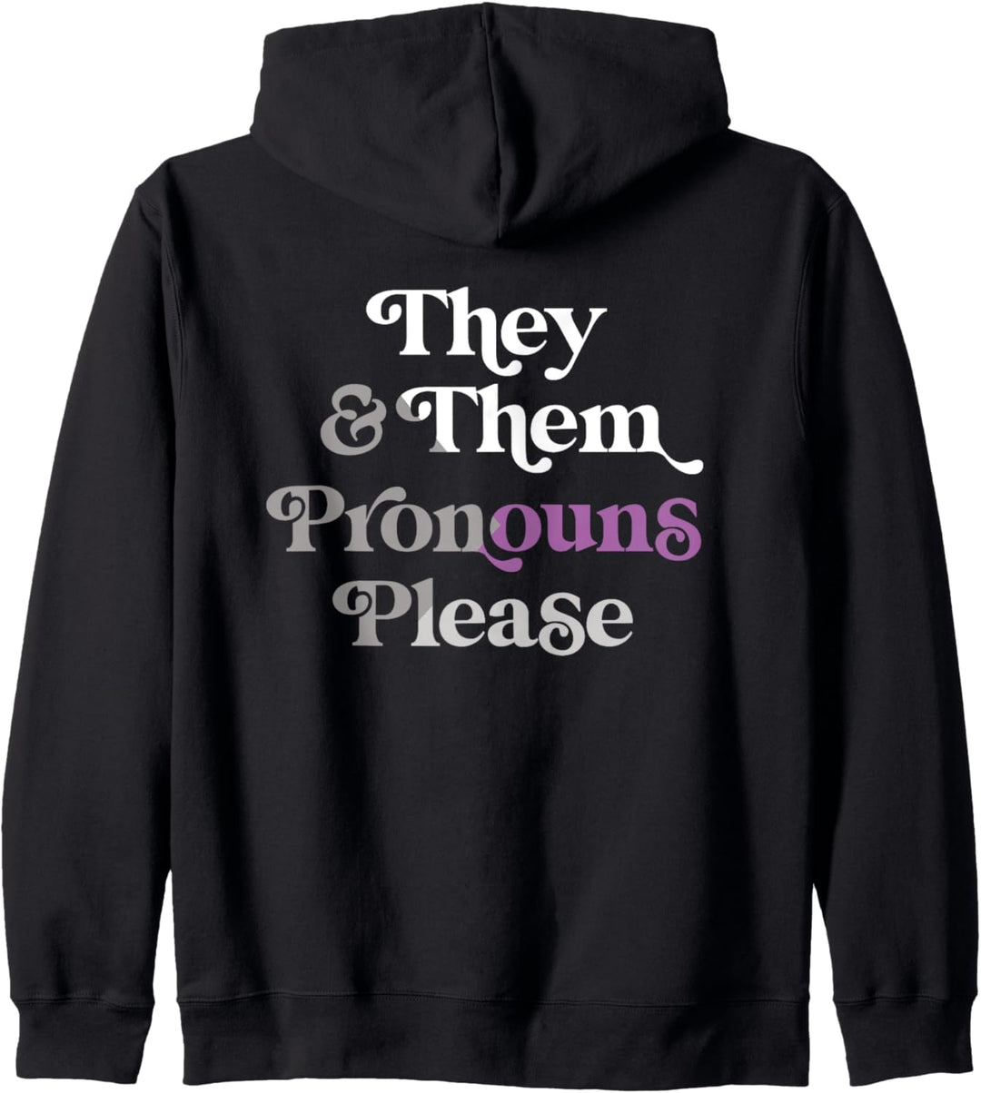 They & Them Pronouns Please Demisexual LGBTQIA Pride Flag Kapuzenjacke