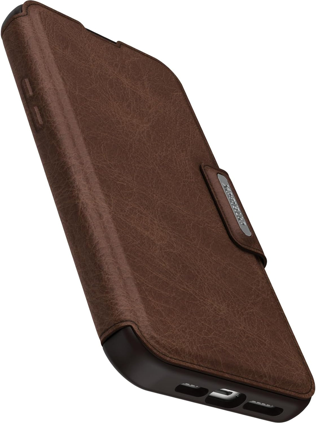 OtterBox Strada Hülle für iPhone 15 Pro Max für MagSafe, stossfest, sturzsicher, Premium Lederfolio