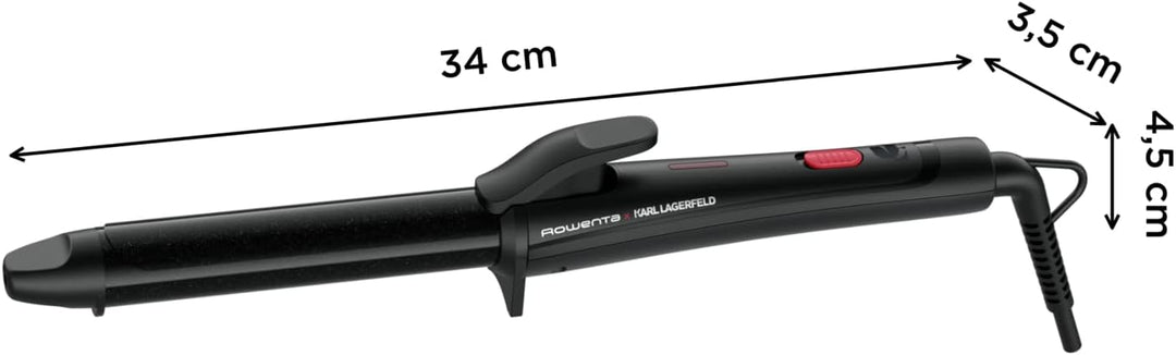 Rowenta x Karl Lagerfeld CF321L Lockenstab | 25 mm | Keratin & Schein-Beschichtung | natürlich wirke