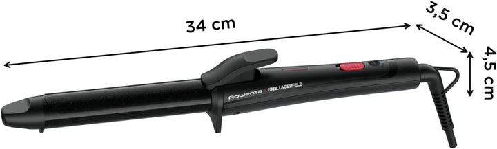 Rowenta x Karl Lagerfeld CF321L Lockenstab | 25 mm | Keratin & Schein-Beschichtung | natürlich wirke
