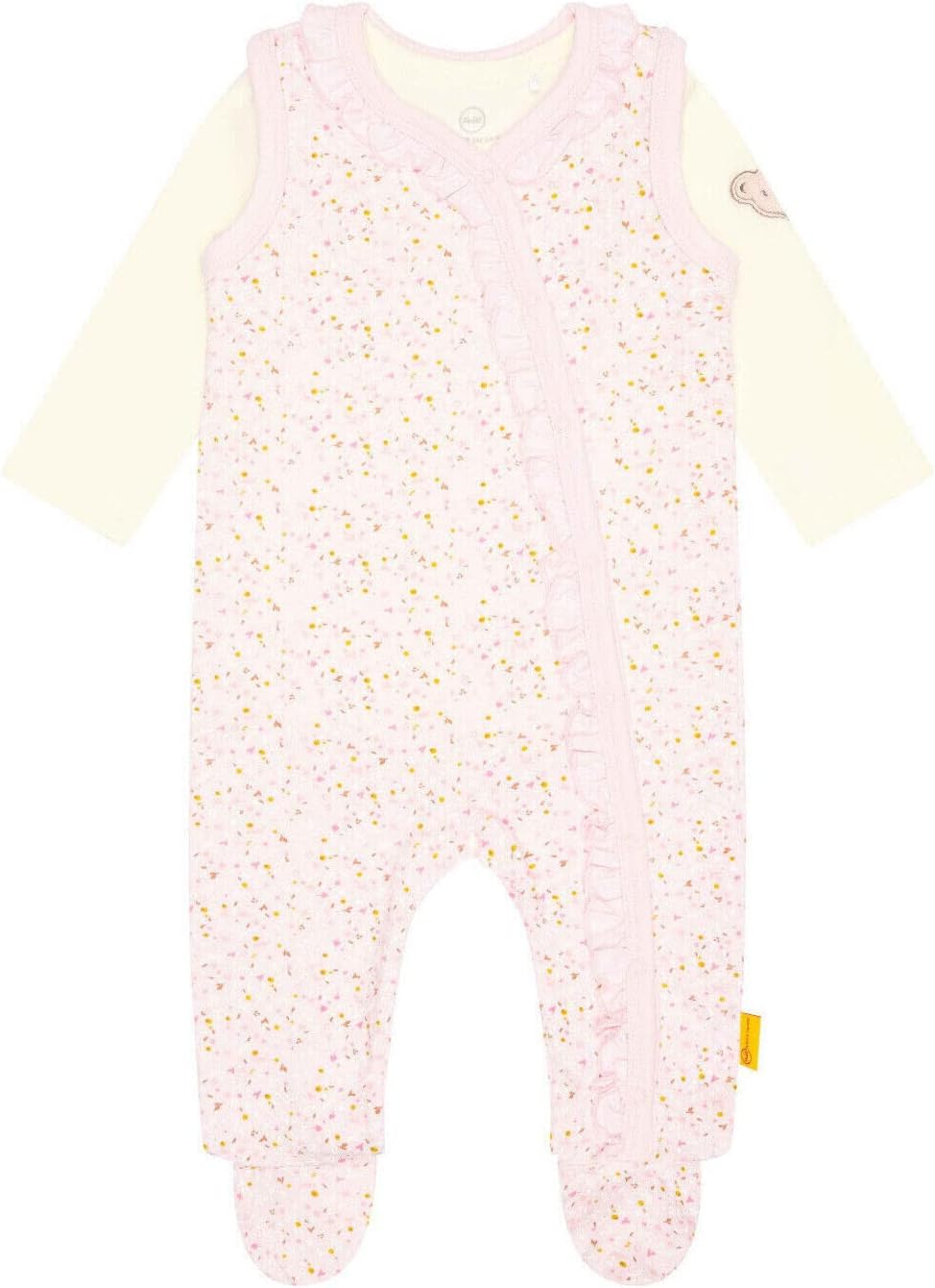 Steiff Baby - Mädchen Set Strampler mit Fuss + T-shirt Langarm Set Strampler + T-Shirt langarm 62 PO