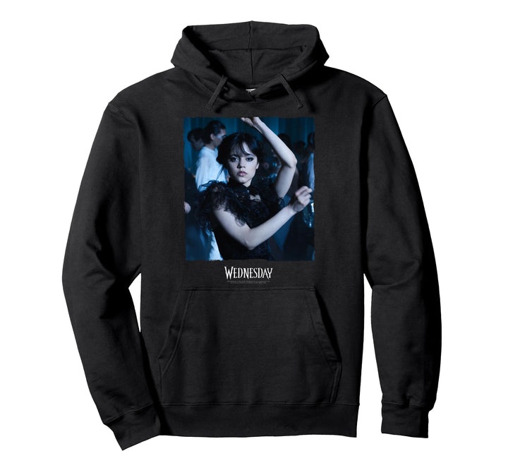 Wednesday Dark Dancing Queen Wednesday Photoreal & Logo Pullover Hoodie