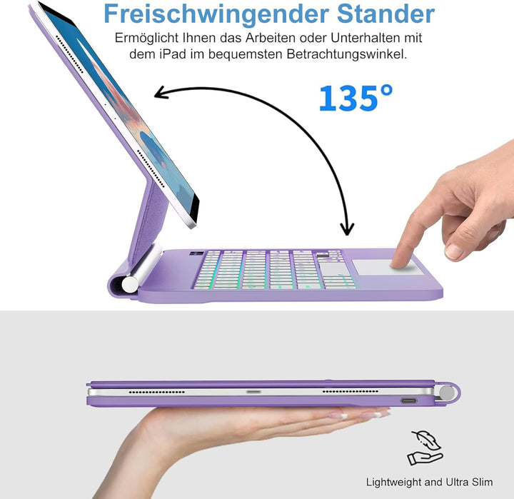 Magic Keyboard für iPad Air 11" (M3 2025, M2 2024)/iPad Pro 11 (4ª/3ª/2ª/1ª Gen), Magnetischer Ständ