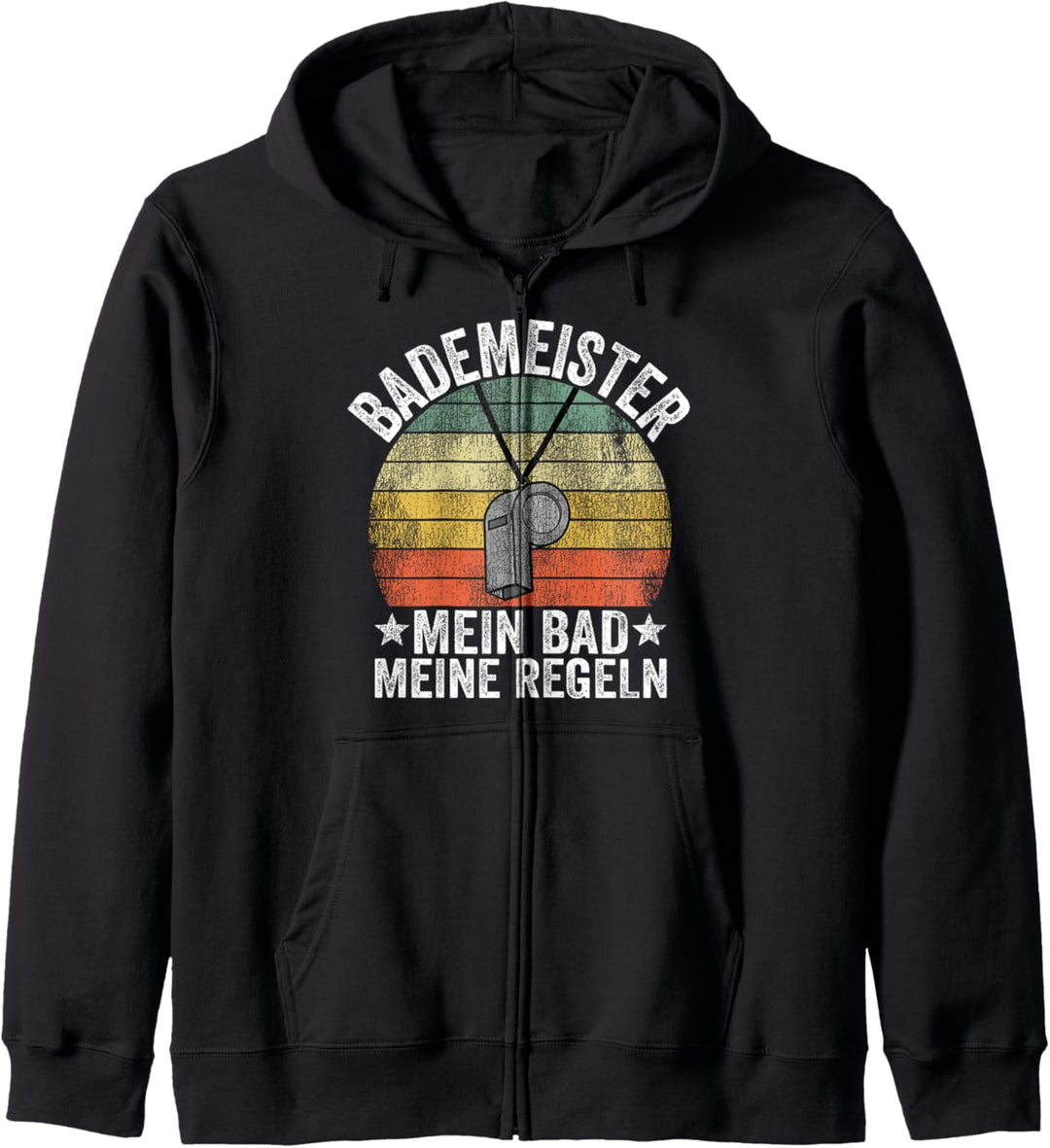 Mein Bad Meine Regeln Rettungsschwimmer Lustiges Bademeister Kapuzenjacke