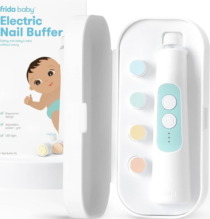 FRIDA Baby Elektrische Nagelpuffer | Sicher + Einfach Baby Nagelfeile Baby Nagelknipser + Nagelschne