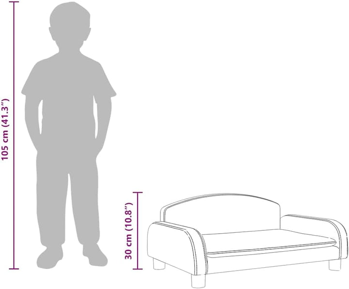 vidaXL Kindersofa Dunkelgrau 70x45x30 cm Stoff 70 x 45 x 30 cm Dunkelgrau, 70 x 45 x 30 cm Dunkelgra