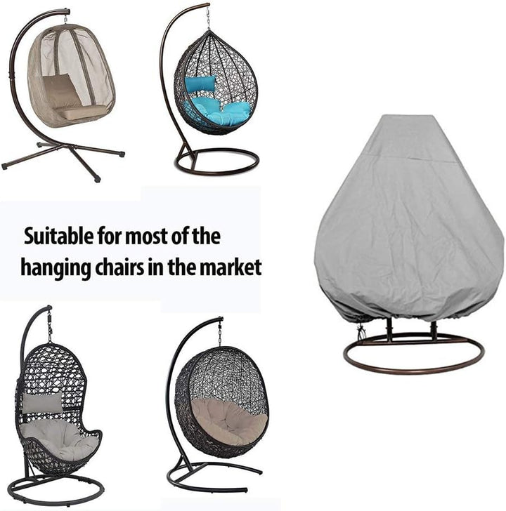 HONCENMAX Abdeckung für Hängesessel/Schwingsessel/Hängekorb mit Reissverschluss - Garten Rattan Wick