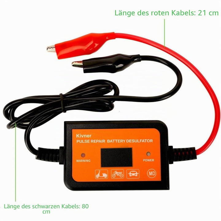 Batteriepulser 12V/24V/36V/48V Automatik - Bleiakku Regenerator &amp; Desulfatierer für Auto, Motorrad,