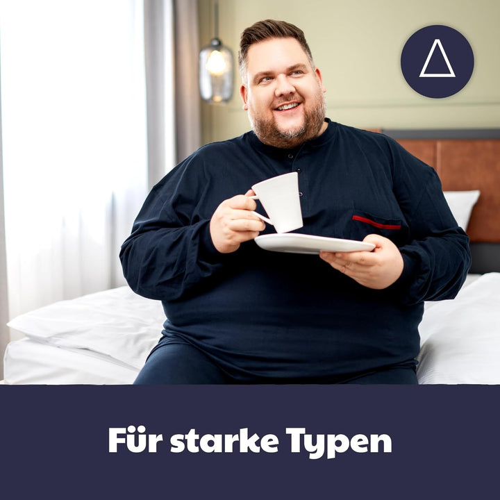 ADAMO Hausmantel, dunkelblau mit rot, XXL bis 10XL 10XL Grosse Grössen hellblau, 10XL Grosse Grössen