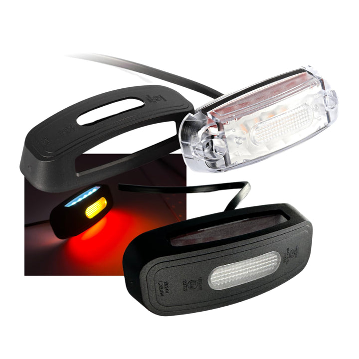 Web Truck 2 x LED Umrissleuchte Begrenzungsleuchte Positionsleuchte 12-24V, 3 Farben: weiss, rot, or