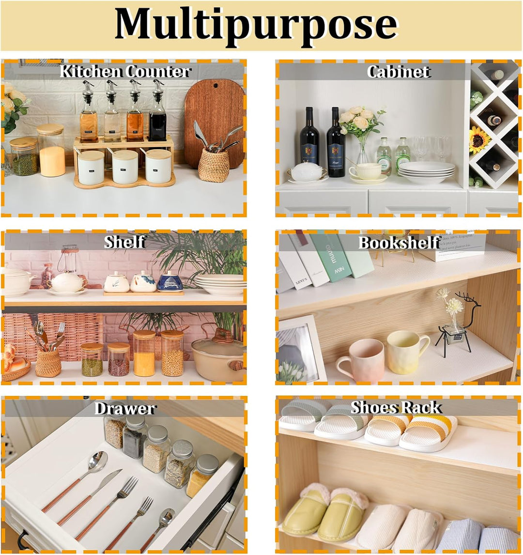 wohomuke Schubladenmatte 60x600cm küche Matte für schubladen schubladeneinlage zuschneidbar Eva Kühl