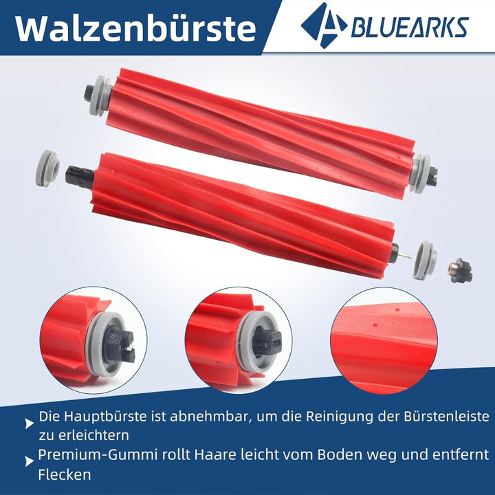 Bluearks 21 Stück Zubehörset für Roborock Q7+ Q7 Max+ Staubsauger Zubehör Kit,1 Hauptbürste 4 Mop Pa