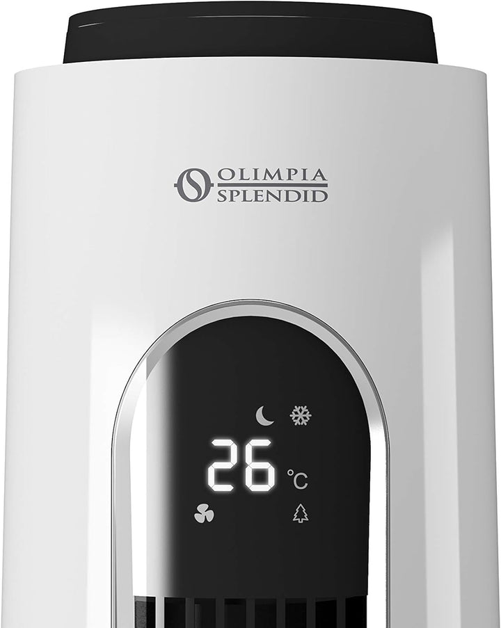 Olimpia Splendid 99312 Peler Tower Turmventilator Kühler mit Oszillationsbasis Timer und Kanister 3,