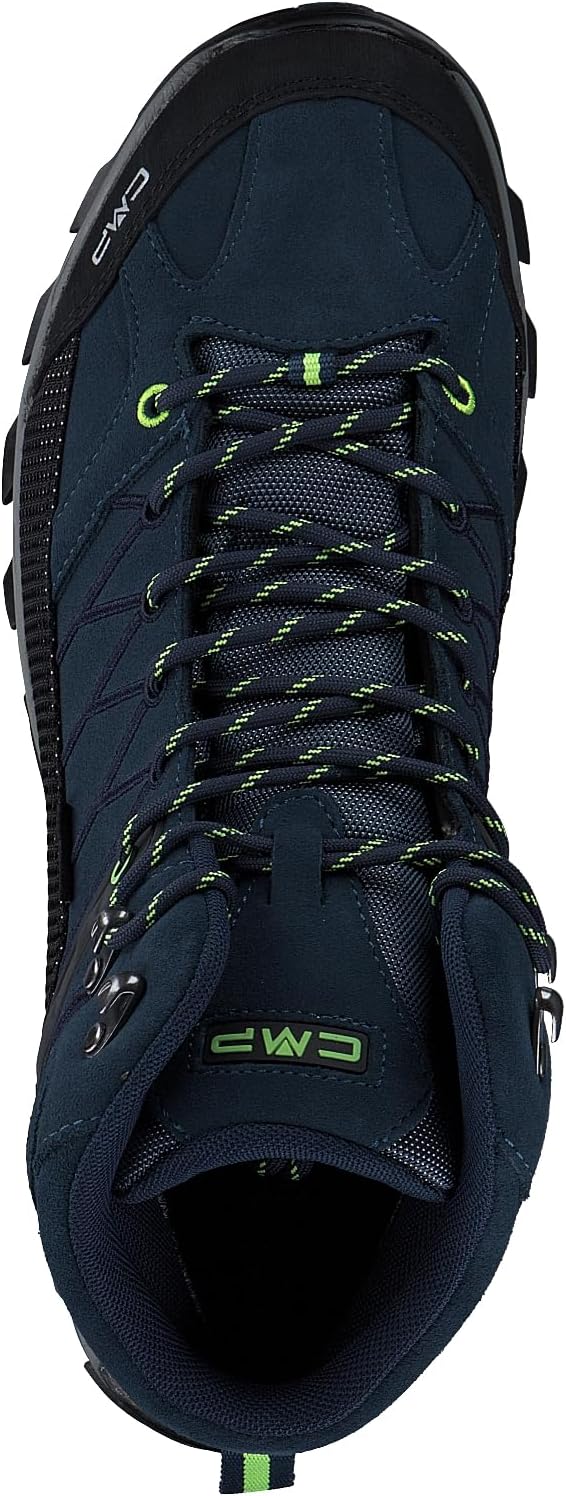 CMP Unisex Kinder Kids Rigel Mid Shoes Wp Trekking-Schuhe 39 EU Blue Ink Yellow Fluo, 39 EU Blue Ink