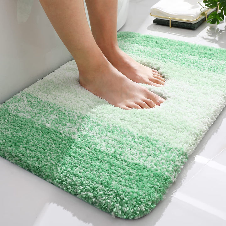 Homaxy Weich Badezimmerteppich 60x90 cm, rutschfest waschbar Badematte Flauschige Hochflor Badteppic