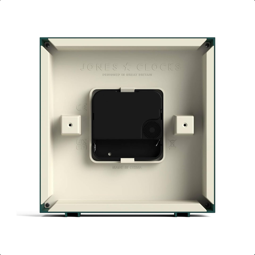 JONES CLOCKS® Disco Schreibtischuhr | Elegantes quadratisches Design | Grün | Stilvoll und leicht zu