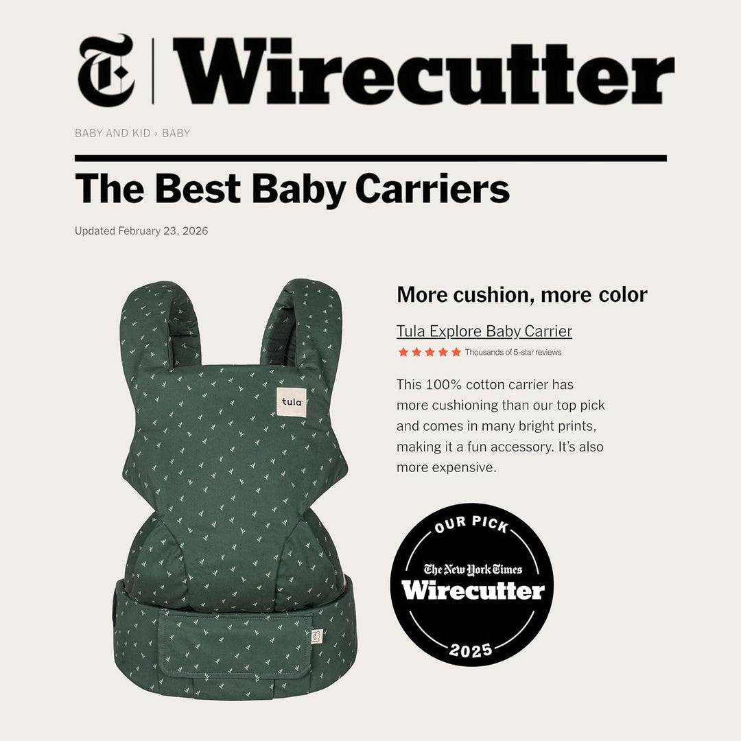Tula Explore Mesh Babytrage für Neugeborene ab Geburt, 3-in-1 Baby-Tragetasche mit Mesh Rückenpanel,