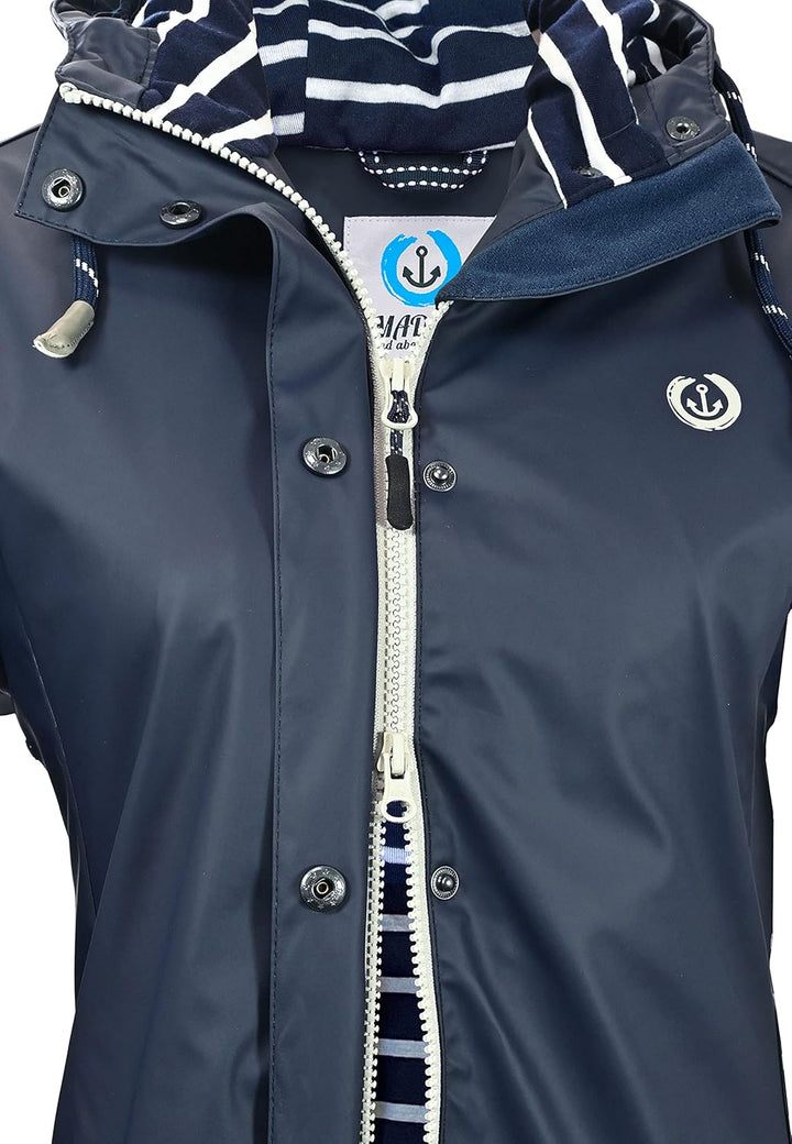 MADSea Damen Regenmantel Friesennerz 620 | halblanger wasserdichter Regenparka | winddicht mit marit