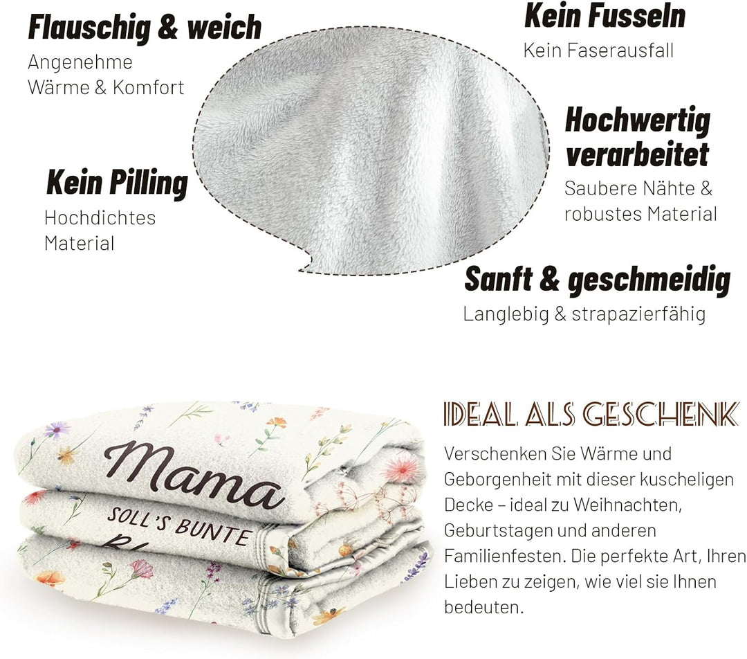 Geburtstagsgeschenk für Mama, Mama Geschenke | Decken für Mama, Geschenk für Mutter von Tochter Sohn