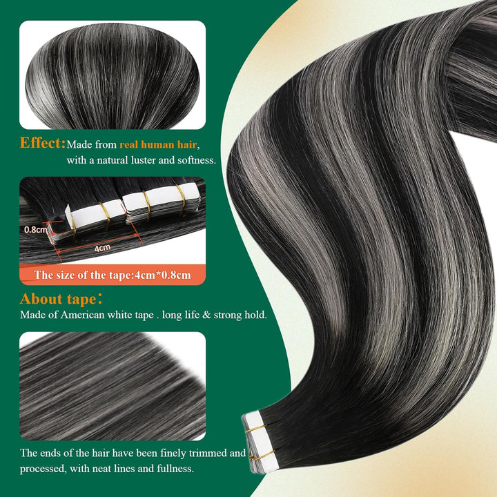 Easyouth Balayage Tape in Extensions Echthaar Tape in Echthaar Extensions Remy Tape in Extensions Fa