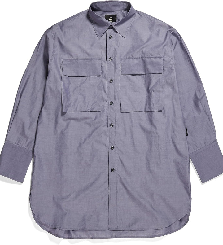 G-STAR RAW Damen Oversized Bf Long Sleeve Shirts M Purpur (Dk Grape D23582-c894-800), M Purpur (Dk G