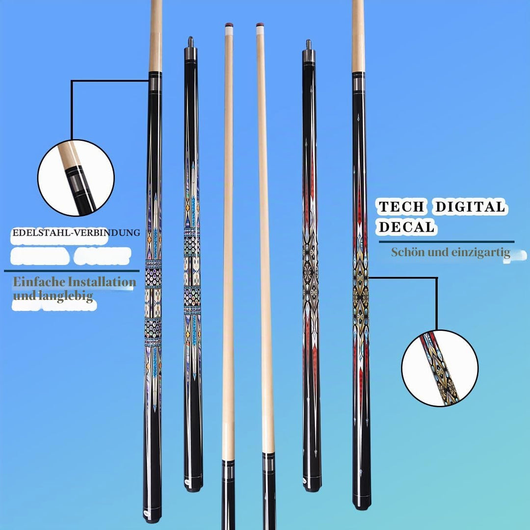 58 Inch13mm 19oz/20oz Maple Billiard Stick Pool Cue Set, Canadian Maple Professional Billiard Pool C