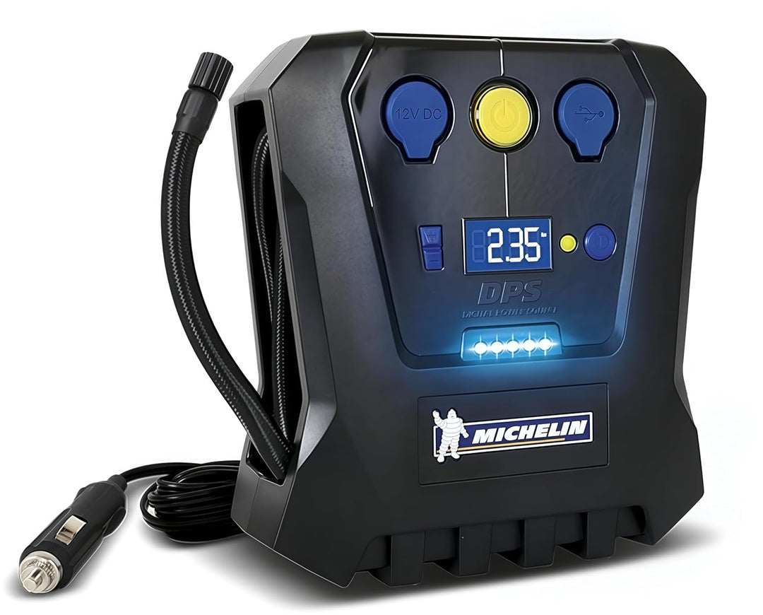 MICHELIN 62003 Luftkompressor 12v fürs Auto | Programmierbar und Digital | Reifendruck Luft Kompress
