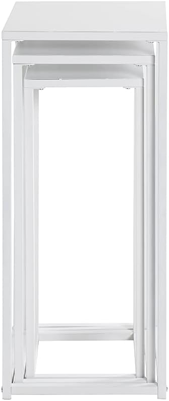 HAKU Möbel Blumensäule 3er Set, Metall, weiss, B 22 x T 22 x H 61 cm / B 26 x T 26 x H 66 cm / B 30