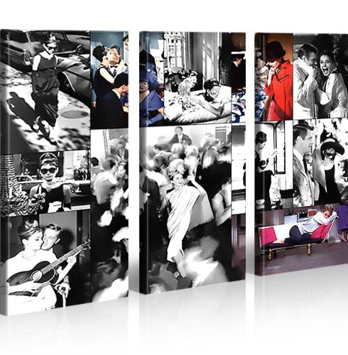 islandburner Bild Bilder auf Leinwand Audrey Hepburn V7 XXL Poster Leinwandbild Wandbild Dekoartikel