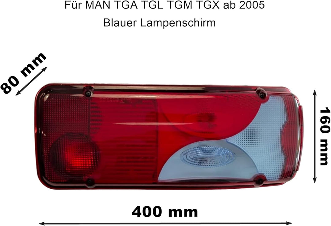 MelTruck® 2x Rückleuchte Heckleuchte Multifunktions E4 für MAN TGA TGL TGM TGX Scania SET