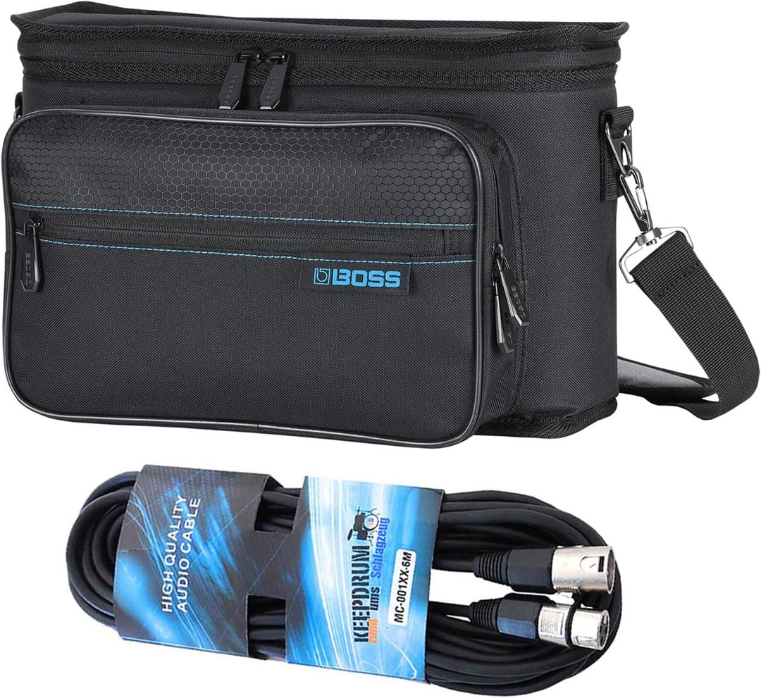 BOSS CB-VE22 Tasche für Effektgerät Vocal-Performer VE-22 / VE-20 + keepdrum XLR-Kabel 6m
