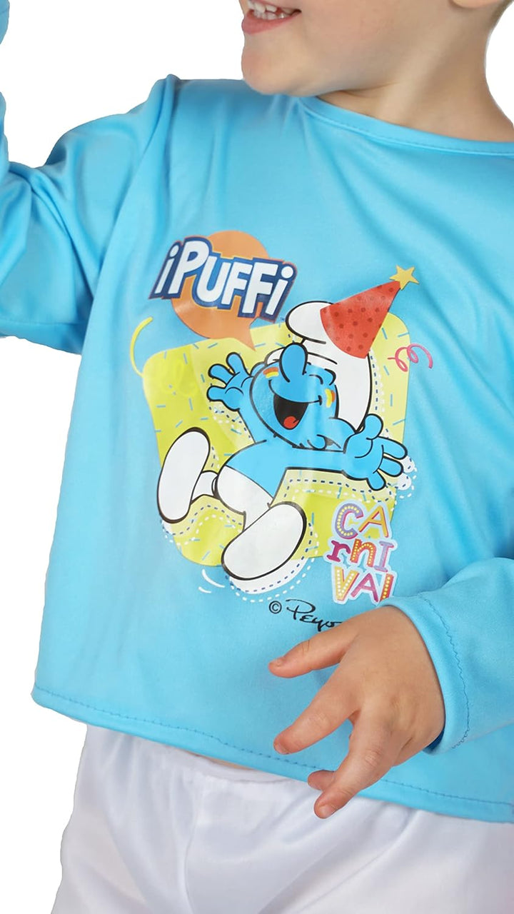 Ciao 14591.2-3 Costume Baby Official Smurfs (Size Years) with Cape The Disguise, Blue, White, 2-3 Ja