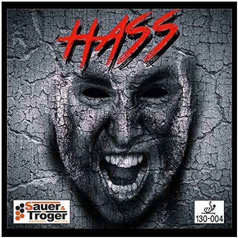 Sauer &amp; Tröger Tischtennis Belag Kurze Noppe | HASS | Rot, Schwarz | 1,5 1,8 2,1 Rot 2,1 mm, Rot 2,1
