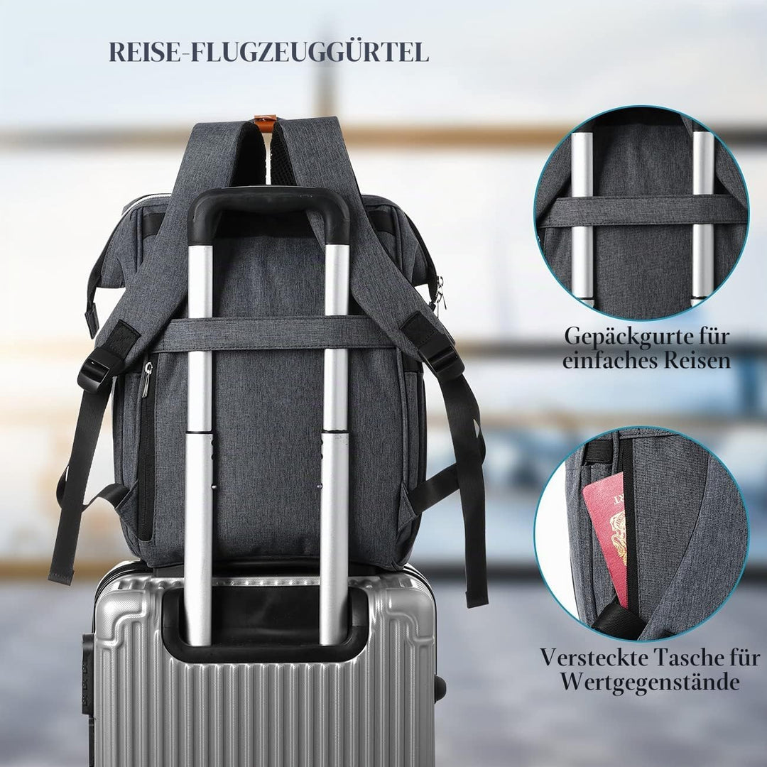 Rucksack Damen, Wasserdichte Rucksack Schule mit 17 Zoll Laptopfach, Schulrucksack Mädchen Teenager