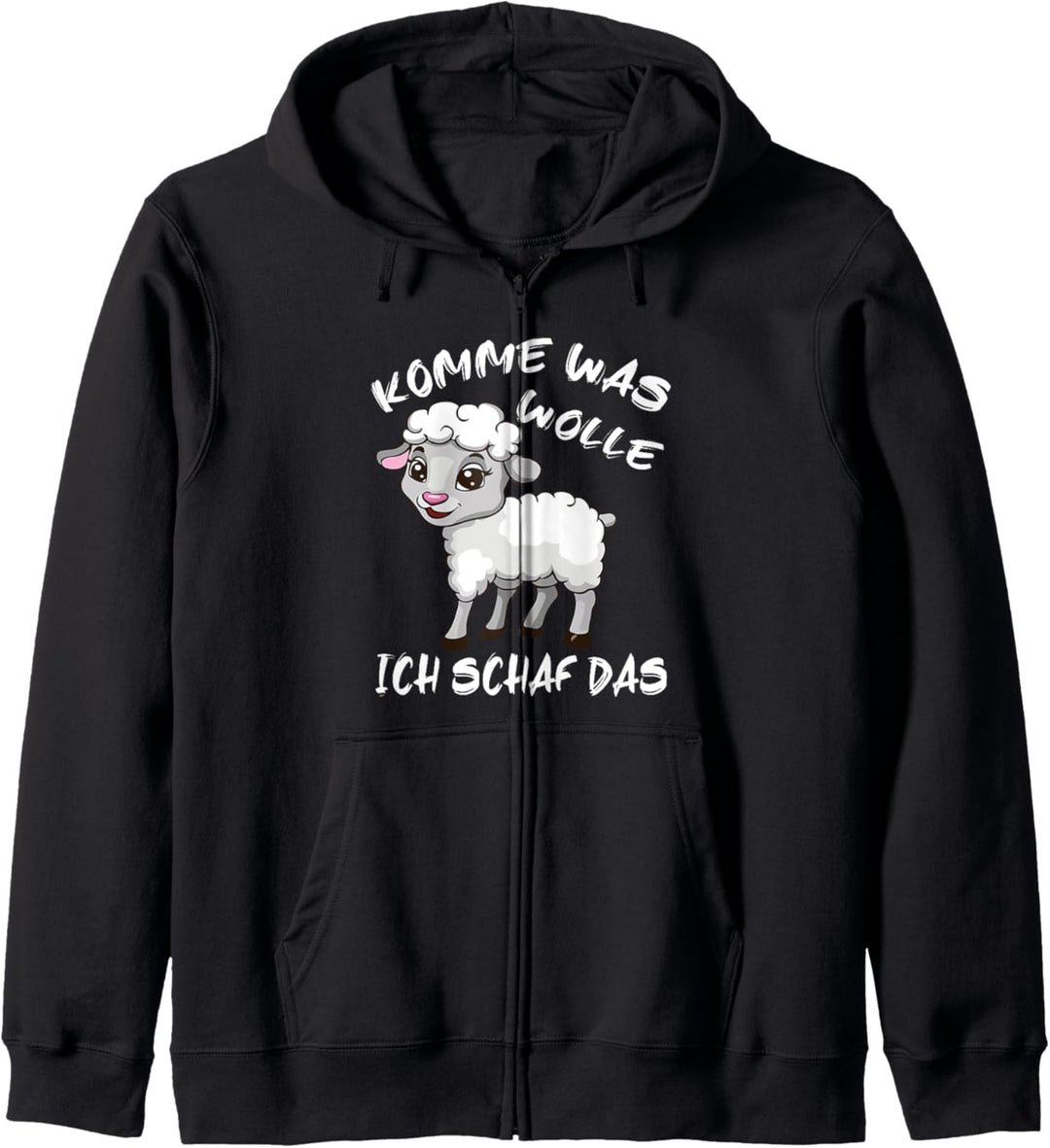Komme Was Wolle Ich Schaf Das Glücksbringer Glück Geschenk Kapuzenjacke