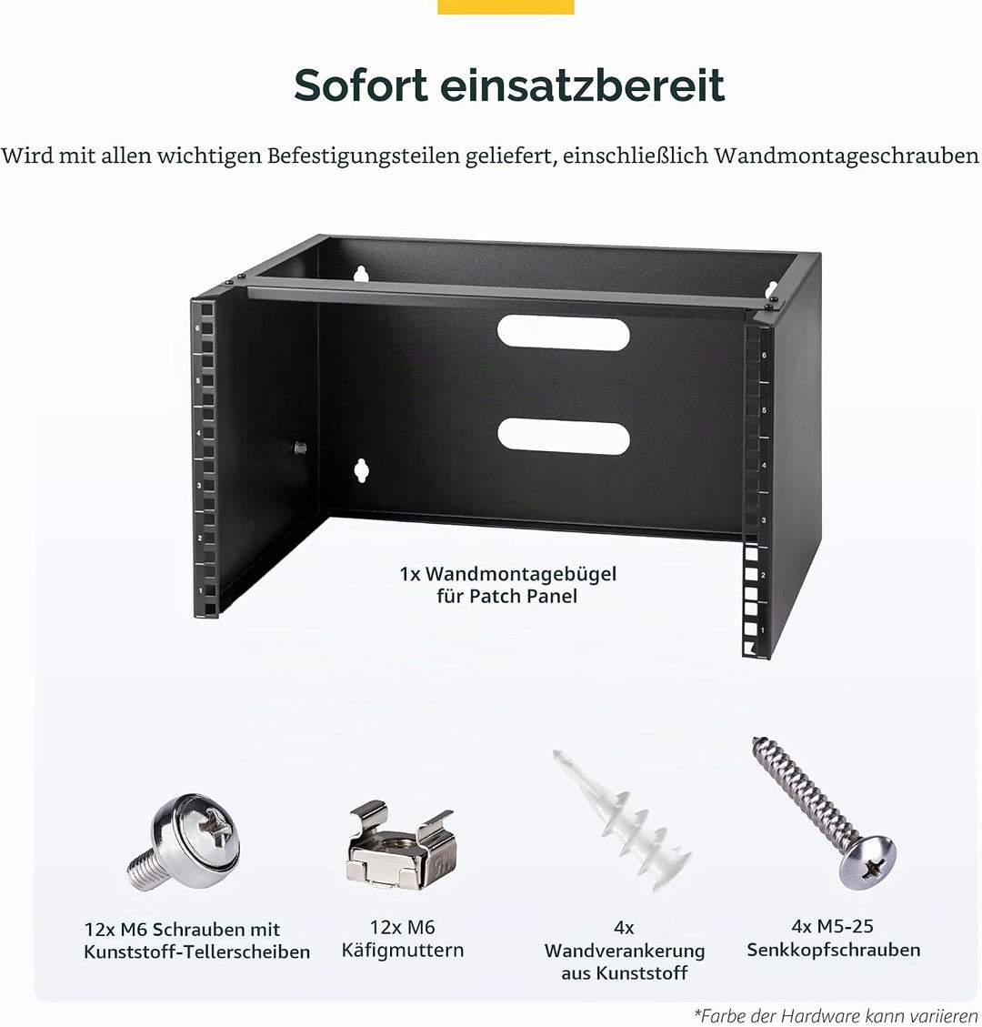 StarTech.com 6HE Netzwerkschrank 19 Zoll 6HE für Wandmontage - 14 Zoll tief - kleiner serverschrank/