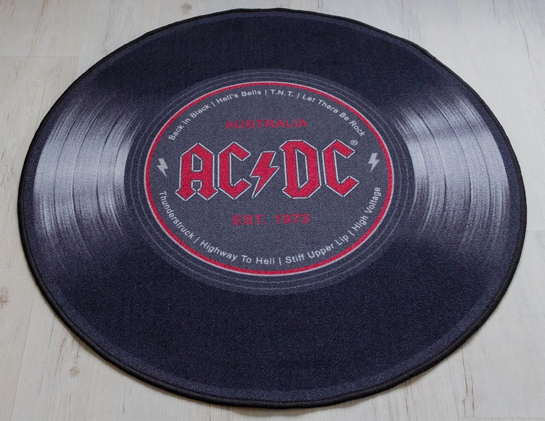 AC/DC XL Teppich rund Schallplatte