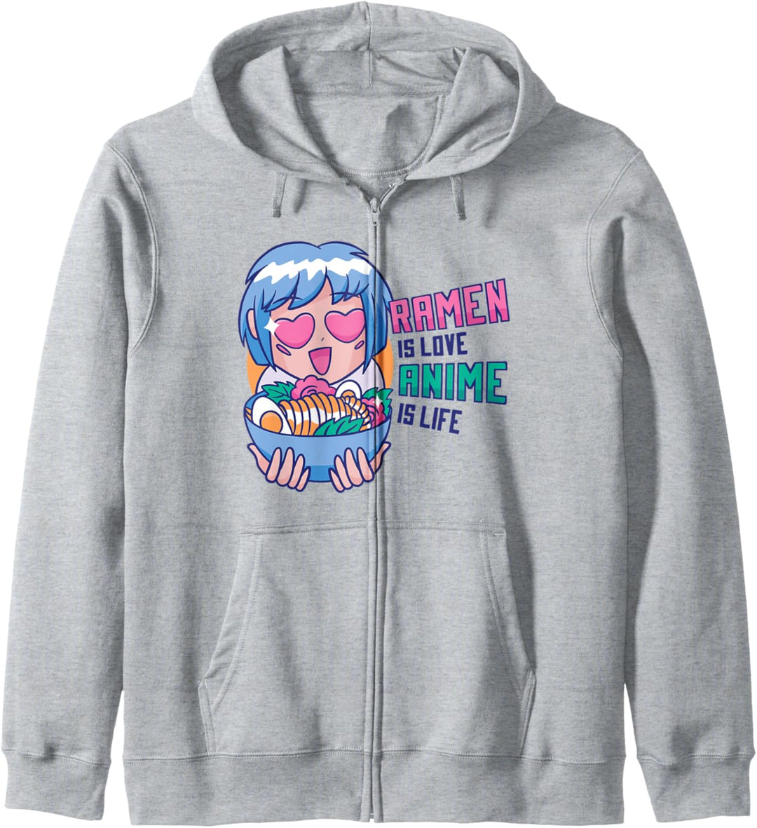 Ramen is Love Anime is Life | Süsses Anime Mädchen Kawaii Kapuzenjacke