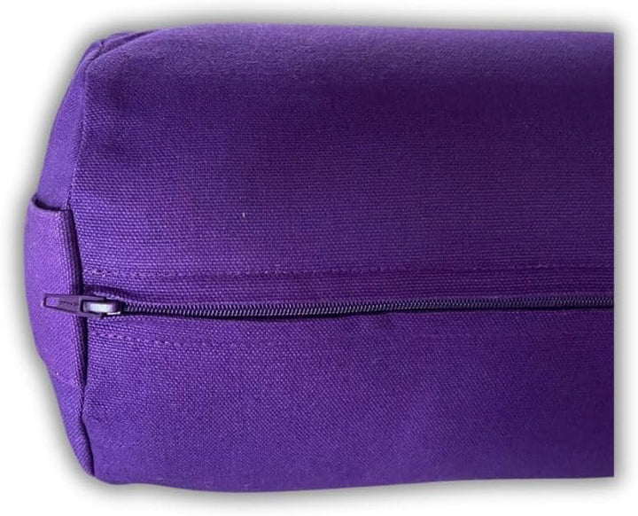 Kleiner Yoga-Kapok-Bolster, biologisch, 50 x 17 cm, violett
