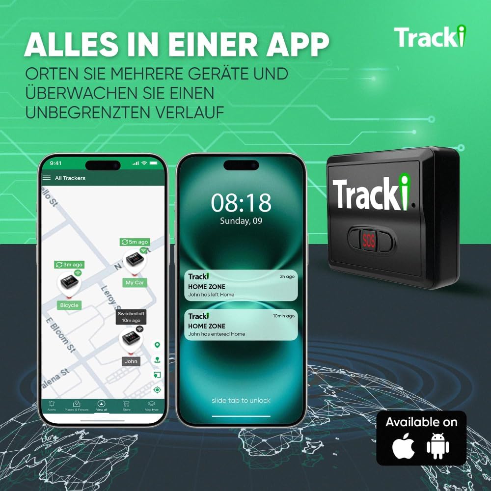 4G GPS Tracker Kinder - Abonnement erforderlich - Mini Sender in Echtzeit mit EU Weltweiter Abdeckun