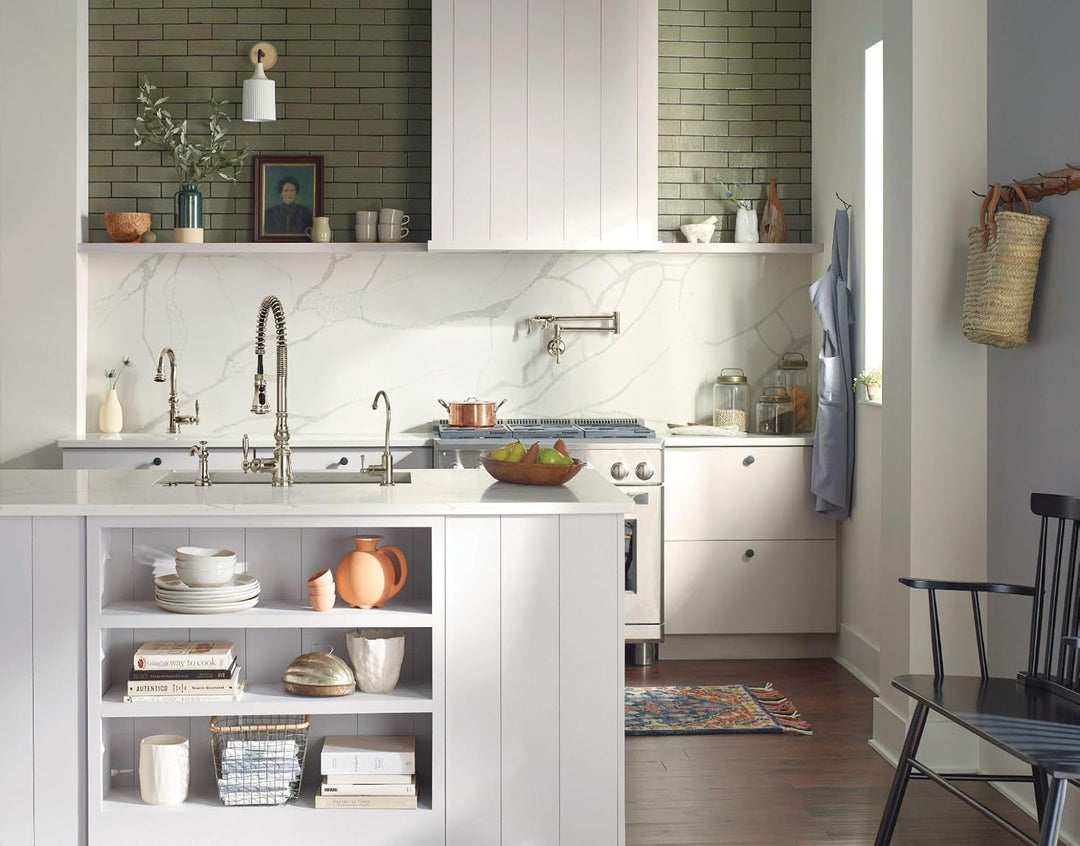 Moen S664NL Traditional Pot Filler Traditioneller Schwingarm Topffüller, Polierts Nickel, Polierts N