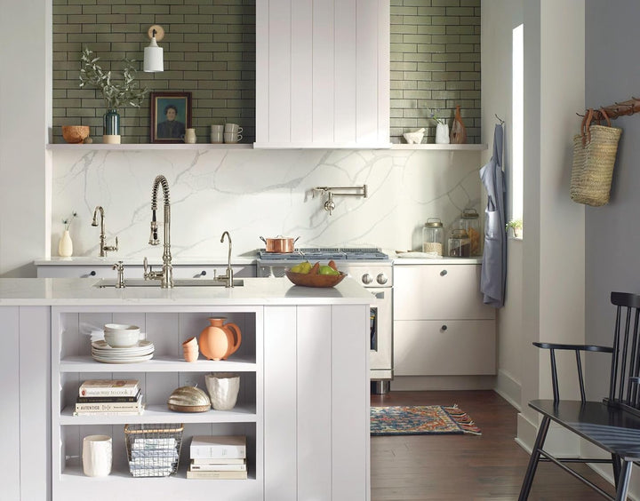 Moen S664NL Traditional Pot Filler Traditioneller Schwingarm Topffüller, Polierts Nickel, Polierts N