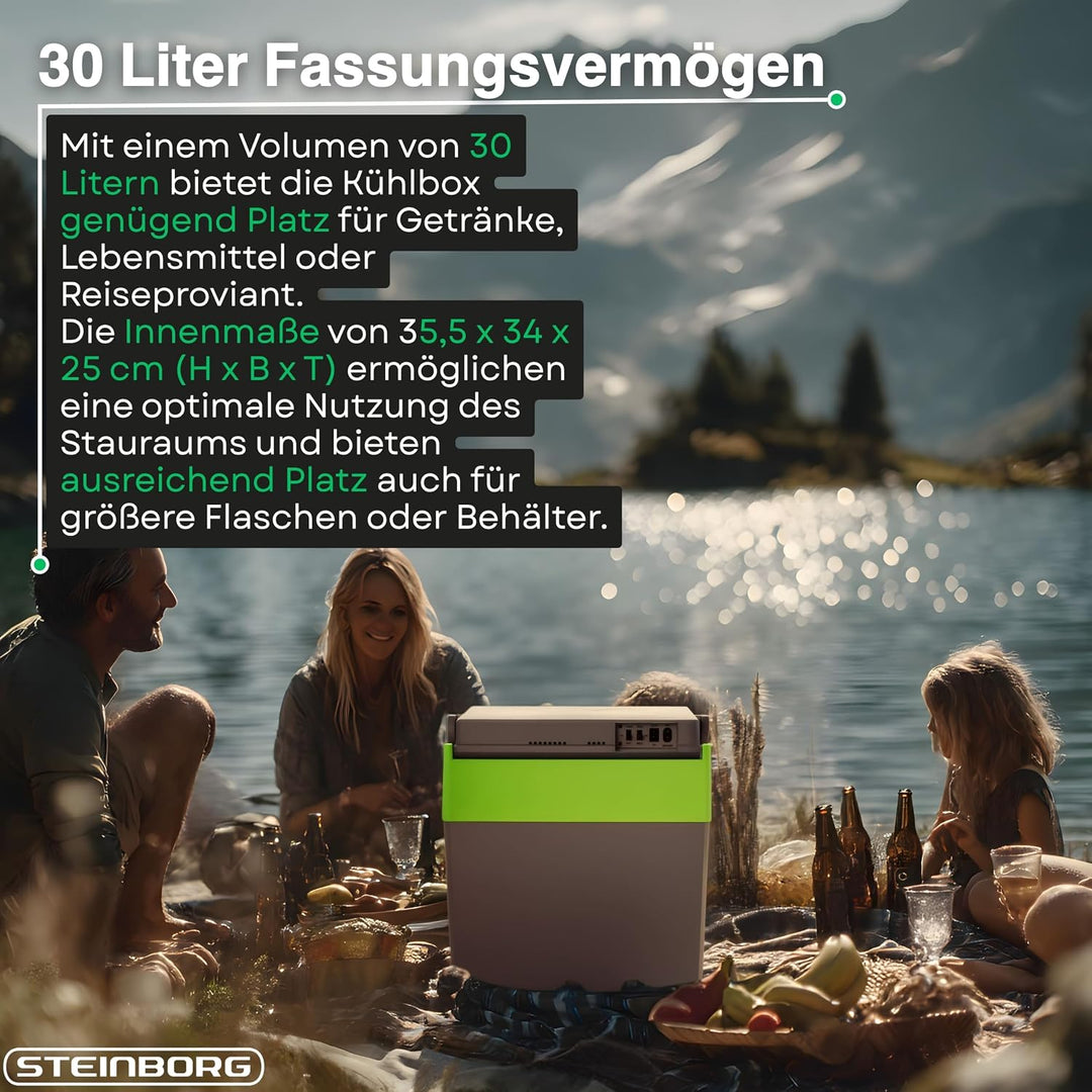 30 Liter 2in1 Kühlbox | Elektrische Kühlbox | Kühltasche | Isoliertasche | Thermobox | Warmhaltebox